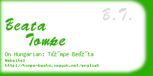 beata tompe business card